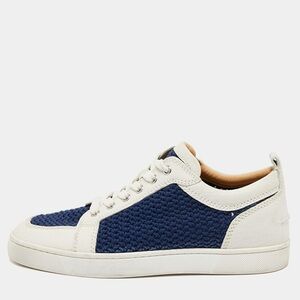 Christian Louboutin Men's Blue and White Sneakers